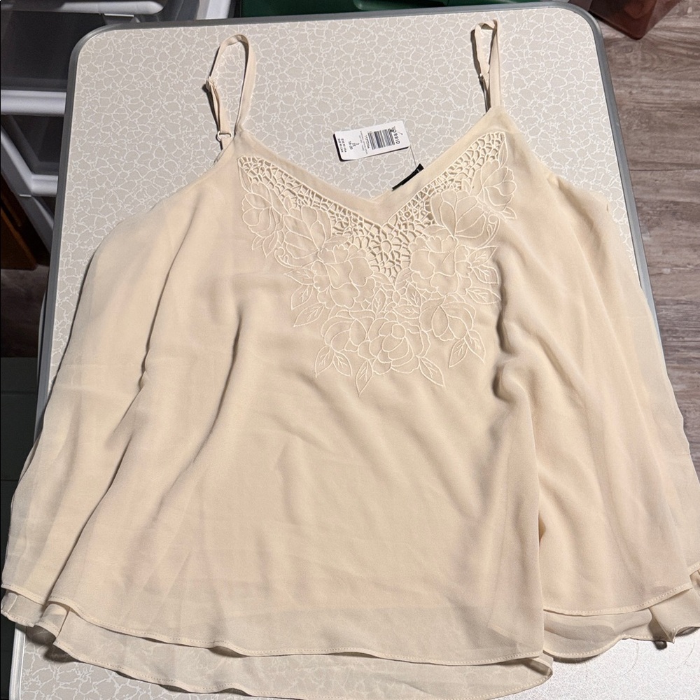 Torrid Beige Floral Lace Camisole